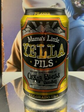 Vintage Beer Can Mama's Little Yella Pils Pilsner Empty Oskar Blues Brewing